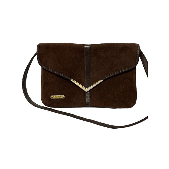 Coccini Handbags - Vintage 50’s? 60’s Coccini Brown Suede Leather Purse Shoulder Bag Rare HTF